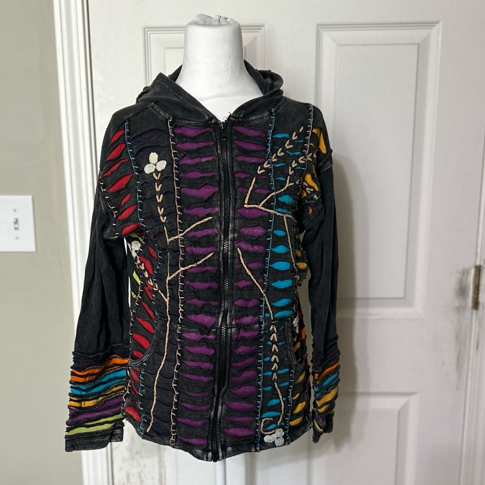 Karma Circle Zip-up Hoodie, Multicolored